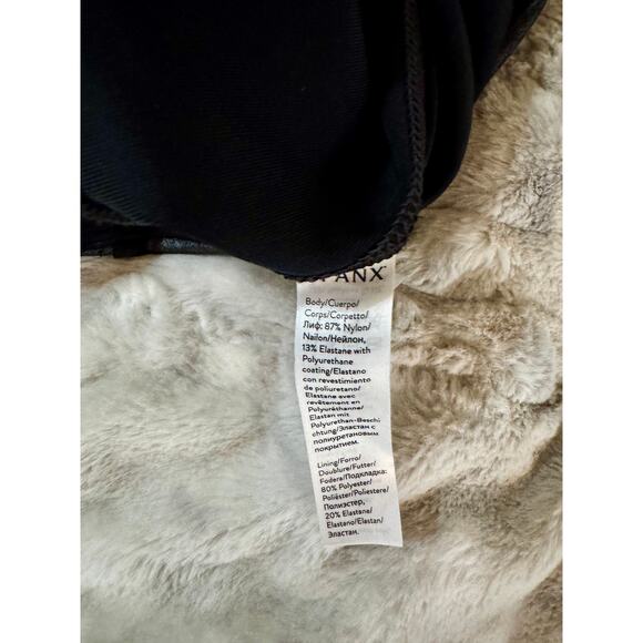 Spanx Faux Leather Leggings Women's Medium Tall High-Waisted Black Quiet Luxury - Picture 16 of 16